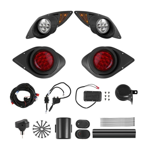 12V Golf Cart LED Headlight Tail Light Kit Legal Street For Yamaha G29 2007-Up