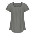 thumbnail image 4 of Mefallenssiah Chemise d'Été Décontractée à Volants Plissée à Manches Courtes pour Femmes, 4 of 6