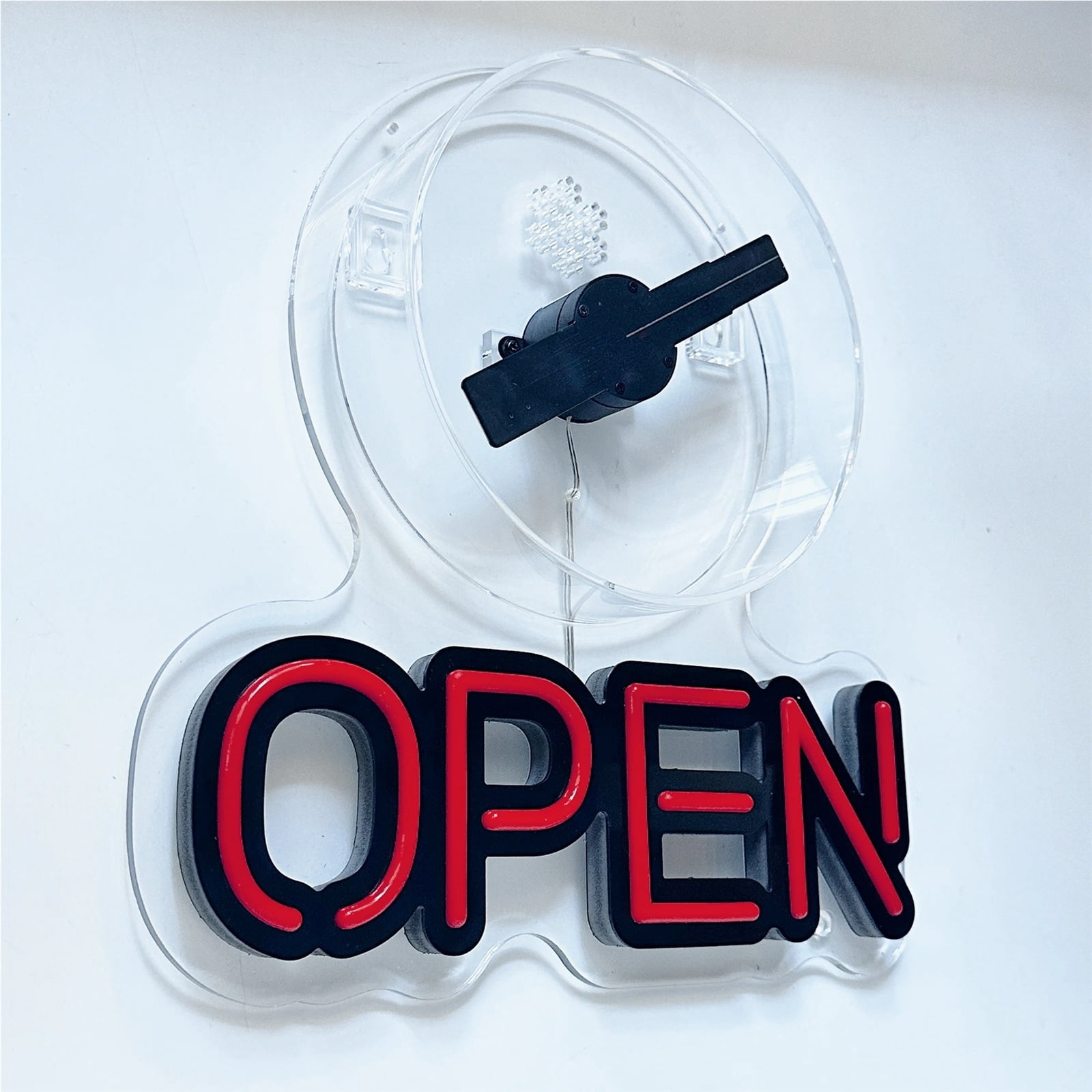3D Holographic Fan LED OPEN Neon Sign with USB Interface Enhance Store Visibility Brightness Feature