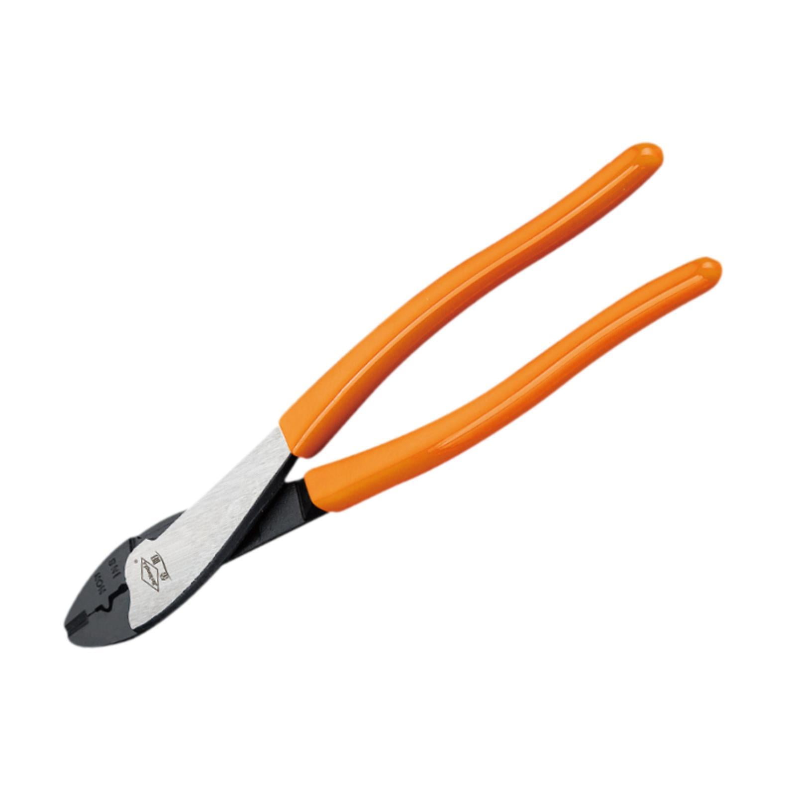 Bothyi Wire Crimper Electricians Pliers Comfortable Grip Wire Crimping Cutting Tool Orange