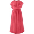 thumbnail image 3 of HAYIMI Child Chiffon Dress For Girls Summer Party Wear Soft Flowy Toddler Formal Evening O-Neck Flutter Sleeve Cute Dresses, 3 of 5