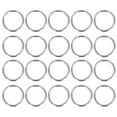 thumbnail image 2 of 20 anillos de metal Bling Bling tórico de hierro resistente plateado 0.157 x 1.260 in, 2 of 12