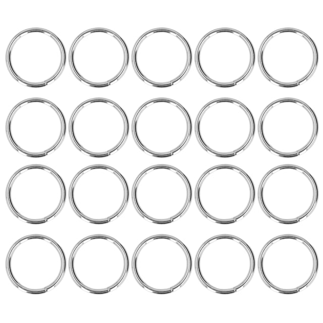 20 anillos de metal de 4 x 32 mm, resistentes, duraderos, multifuncionales, exquisitos, de hierro, plateados.