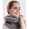 thumbnail image 4 of CoCopeaunts Women One Piece Slouchy Beanie Hats Fleece Lined Knit Hooded Balaclava Scarf Set Skull Ski Snow Hat Cap with Scarf, 4 of 4