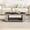 Black+Silver, variant on Modern Luxury Gold Oval Coffee Table 47", 2 Tier Tempered Glass Shelves, Unique Organ Pipe Design, Shiny Stainless Steel Frame, Living Room Center Table (47" x 23.6" x 17.7")(Clear+Gold)
