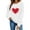 White, variant on FAWUUDO Womens Sweet Valentines Crewneck Pullover Loose Fit Long Sleeve Heart Print Graphic Sweatshirt Casual Cozy Romantic Holiday Wear Pink L