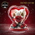 thumbnail image 2 of Adornos de osito de peluche acrílico giratorio 2D, ideal para decorar el hogar y regalar en San Valentín., 2 of 2