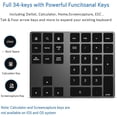 thumbnail image 3 of Bluetooth Number Pad, Wireless Numeric Keypad, USB-C Rechargeable External 34-Keys Numpad, Financial Data Entry Keyboard for iMac, MacBook Air/Pro, PC Desktop, Laptop Notebook, 3 of 6