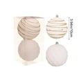 thumbnail image 3 of Kbndieu Extra Large Velvet Christmas Ornaments for Christmas Tree Decorations, White Flocked Christmas Balls Shatterproof Christmas Tree Ornaments Decorations Set (2PCS, 3.94inch), 3 of 6
