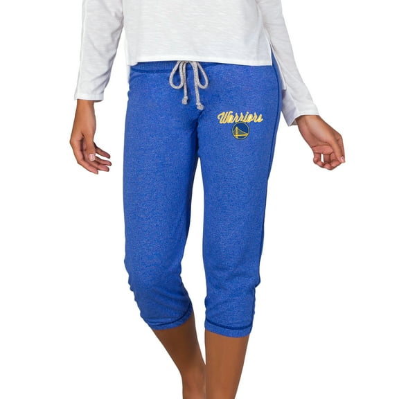 Women's Concepts Sport Royal Golden State Warriors Quest Knit Capri Pants