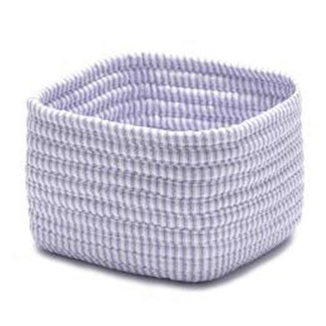 Ticking Shelf Square BSKT 11x11x8 Amethyst