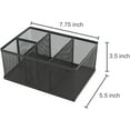 thumbnail image 2 of MyGift Rectangular Metal Mesh Office Supplies Storage Organizer, Black, 2 of 7