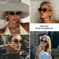 thumbnail image 6 of Retro Oval Sunglasses for Women Vintage 90s Y2K Trendy Designer Sun Glasses, 6 of 6
