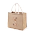 thumbnail image 2 of 1 Pcs Easter Burlap Bags Bunny Easter Basket Essentials Spring Egg Hunts Candy Gift Tote Bag for Kids Boys Girls Eggs Candy Hunting Carrying Daily Use, Plain Colors, 2 of 9