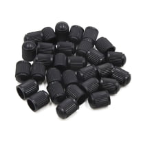 Unique Bargains 30Pcs Black Plastic Tire Air Valve Stem Caps Tyre Wheel Rims Dust Cover for Car