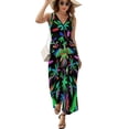 thumbnail image 3 of Otomi Black Sleeveless Dress Long veiled dresses summer dresses for women Bridesmaid dress woman, 3 of 7