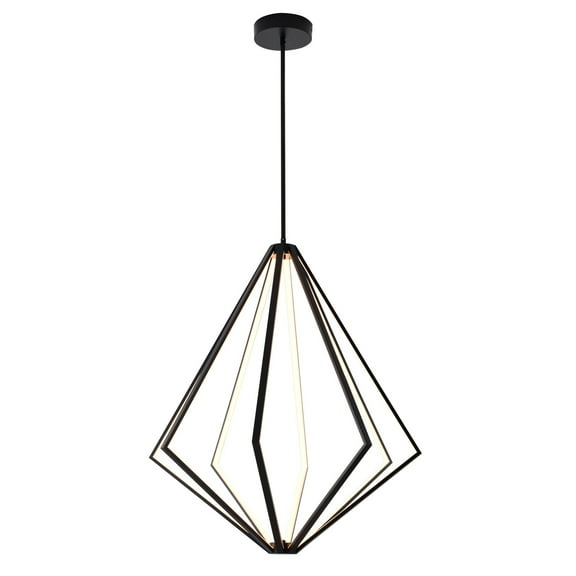 Bethel International LED Chandelier Black Metal & Silicone