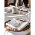 thumbnail image 6 of Thanksgiving Cloth Napkins Set of 8 Reusable Dinner Napkins, Grey White Pumpkin Stripes Autumn Leaf Cocktail Napkin Washable Table Napkins for Wedding/Holiday Party/Baby Shower 20"x20", 6 of 7