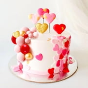 Multicolor Heart-shaped Spherical Cake Decoration Plug-in Set