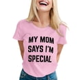 thumbnail image 1 of Camiseta con estampado divertido «Mom's Favorite Day Family Humor» (El día favorito de mamá: humor familiar) - Camiseta informal de manga corta con estampado divertido, 1 of 5