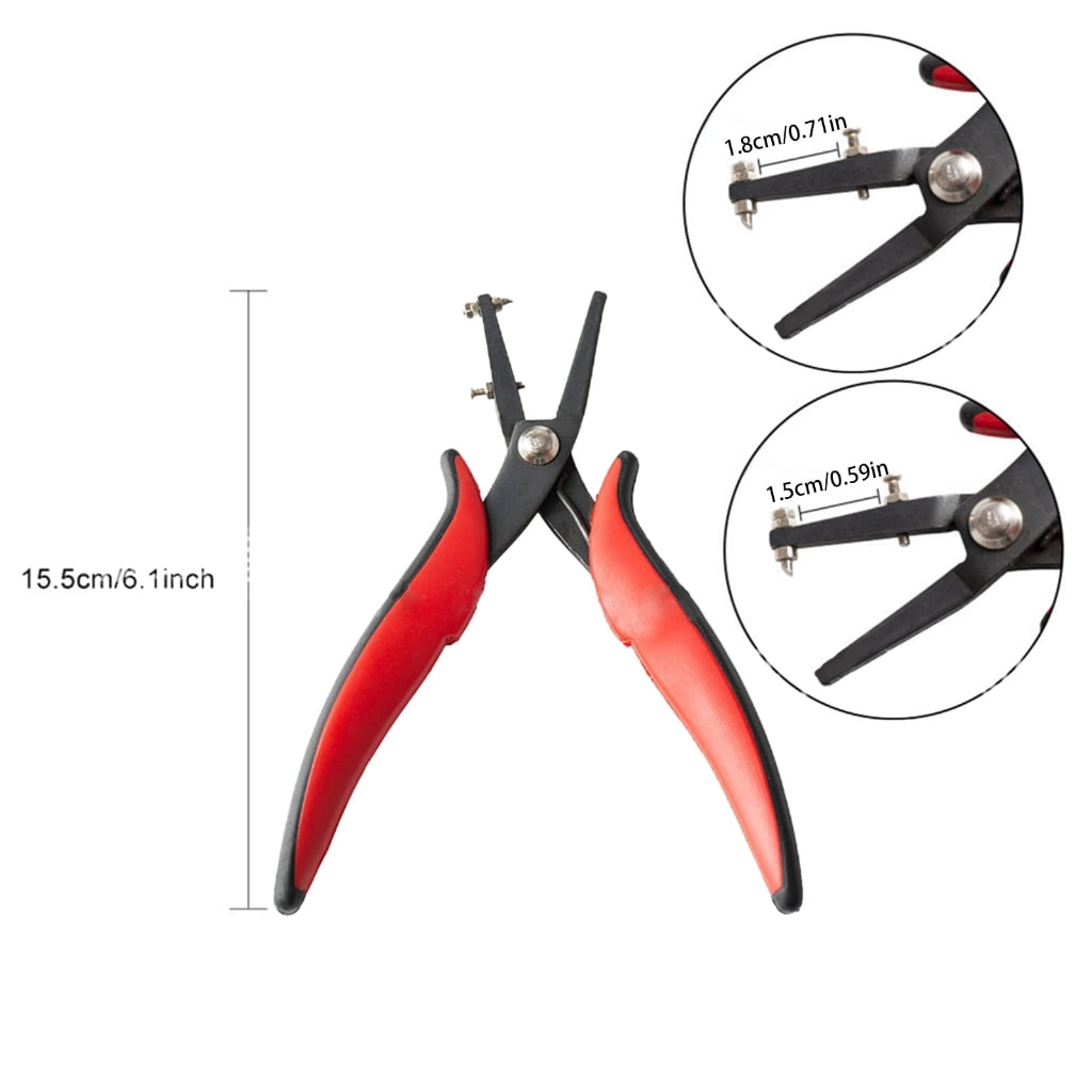 ANXPTIME Jewelry Making Hole Punch Pliers Cold Connection Jewelry Tool 1.5mm/1.8mm Hole Punch Pliers for DIY Jewelry Projects