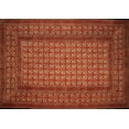 thumbnail image 2 of Dabu Hand Block Printed Floral Cotton Tablecloth 86" x 60" Red, 2 of 2