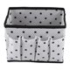 thumbnail image 2 of Caja de almacenamiento no tejida, contenedor de maquillaje multifunción, estuche de escritorio, organizador de cosméticos, punto negro, 2 of 2