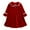 Red, variant on Zwiiyzr 6M-9Y Girls Velvet Pajama Sets Toddler Baby Kids Christmas Doll Collar Ruffled Dress Winter Solid Color Lace Trim Long Sleeved Home Wear Nightgown Clothes Dress Pink