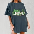 thumbnail image 5 of Birdeem Mode Femme T-Shirt Uni à Col Rond Imprimé à Manches Courtes Impression Blouse Ample Hauts, 5 of 5