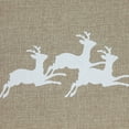 thumbnail image 5 of Northlight 26" Beige Burlap with Reindeer Hexagonal Christmas Tree Collar, 5 of 7