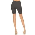 thumbnail image 4 of MOA COLLECTION Women's Solid Biker Shorts High-Waist Stretch Workout Pants, 4 of 4