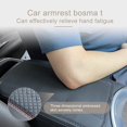 thumbnail image 3 of LAICAIW Four Seasons Universal Armrest Box Mat, Carbon Fiber Leather Embossing, Waterproof Armrest Cover Center Console Mat, Car Armrest Seat Cover (Beige), 3 of 6