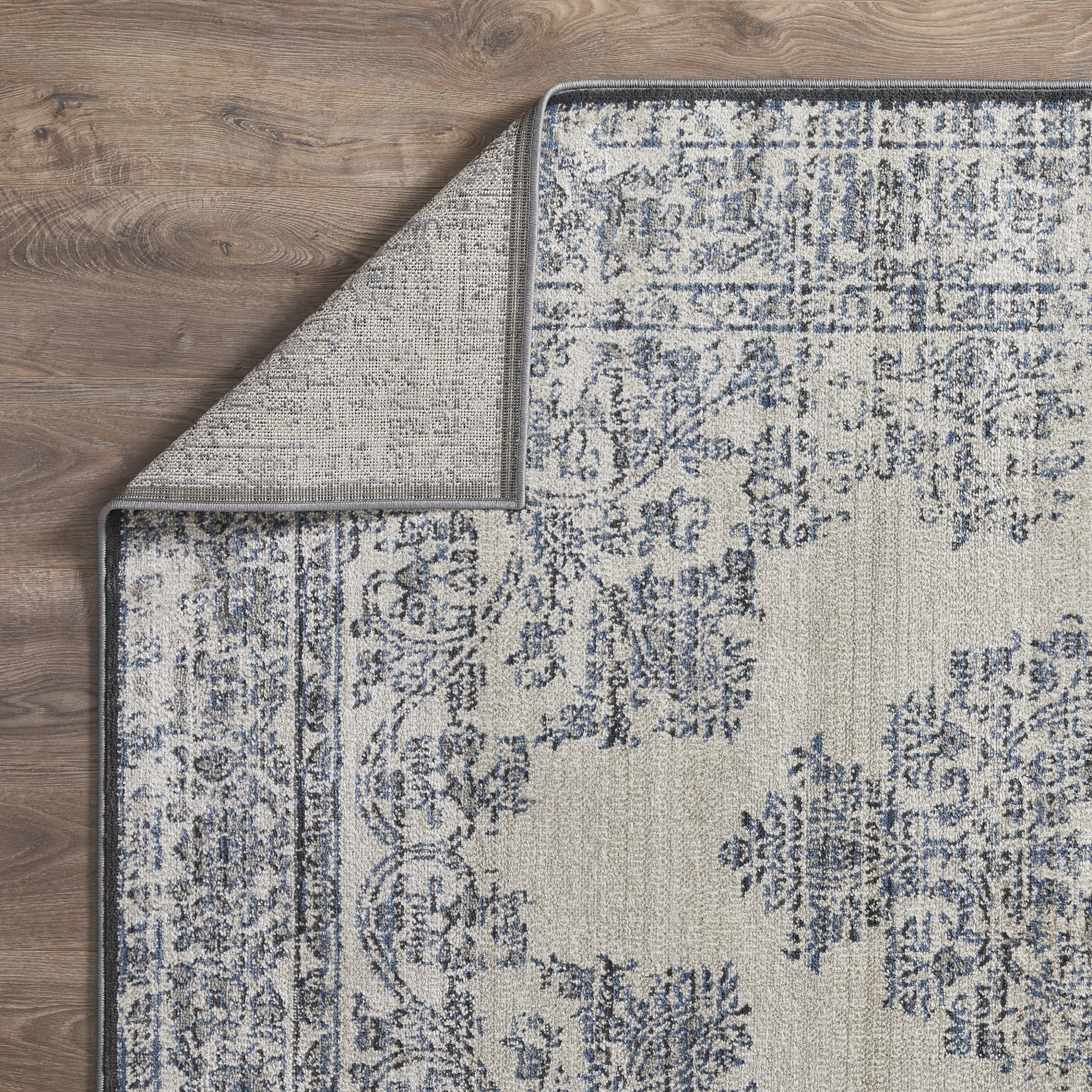Loomaknoti Celena Amiber 2' x 3' Oriental Indoor Runner Rug , Cream/Blue