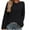 Black, variant on Scyoekwg Women'S Sweaters Knitted Sweater Long Sleeve Warm Casual Crewneck Sweater Solid Color Fall Winter Clothes Pullover Tops(Green,L)