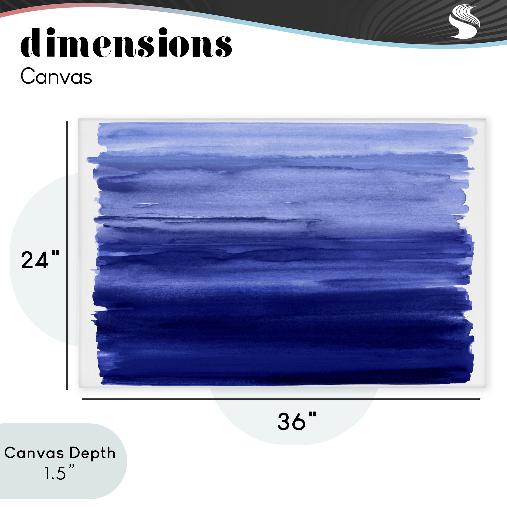 Stupell Industries Oceanic Ombre Blue Canvas Wall Art, design by Allie Corbin