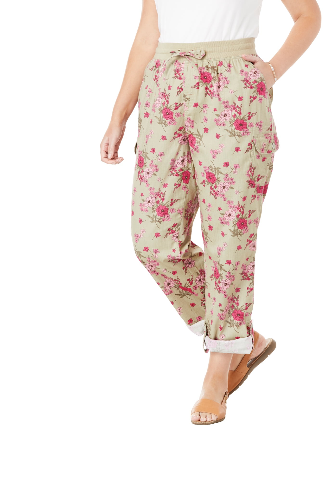 plus size pink cargo pants
