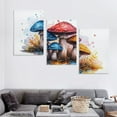thumbnail image 4 of JRXY Colorful Mushrooms Art Wall Decor Oil Painting 12x16in x3 12x16x3pcs, 4 of 4