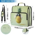 thumbnail image 3 of Circular Folder Package 13.6*3.5*12.4 Inches ,Binder Bag，Binder Organizer，Zipper Binder，3 Ring Binder ,Suitable for Work Pineapple Glasses, 3 of 8