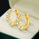 thumbnail image 4 of Pendientes Mujer Oro 18K Pendientes Turquesa Circonita Brillante Regalos Joyeria, 4 of 8
