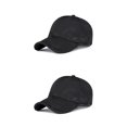 thumbnail image 4 of Guardurnaity Gorra de béisbol de algodón para exteriores, informal, de Color sólido, cúpula para hombres y mujeres, a prueba de sol, deporte, Negro 2piezas, 4 of 6