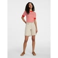 thumbnail image 6 of Time and Tru Women's High Rise Denim Bermuda Shorts, 9" Inseam, Sizes 0-20, 6 of 6