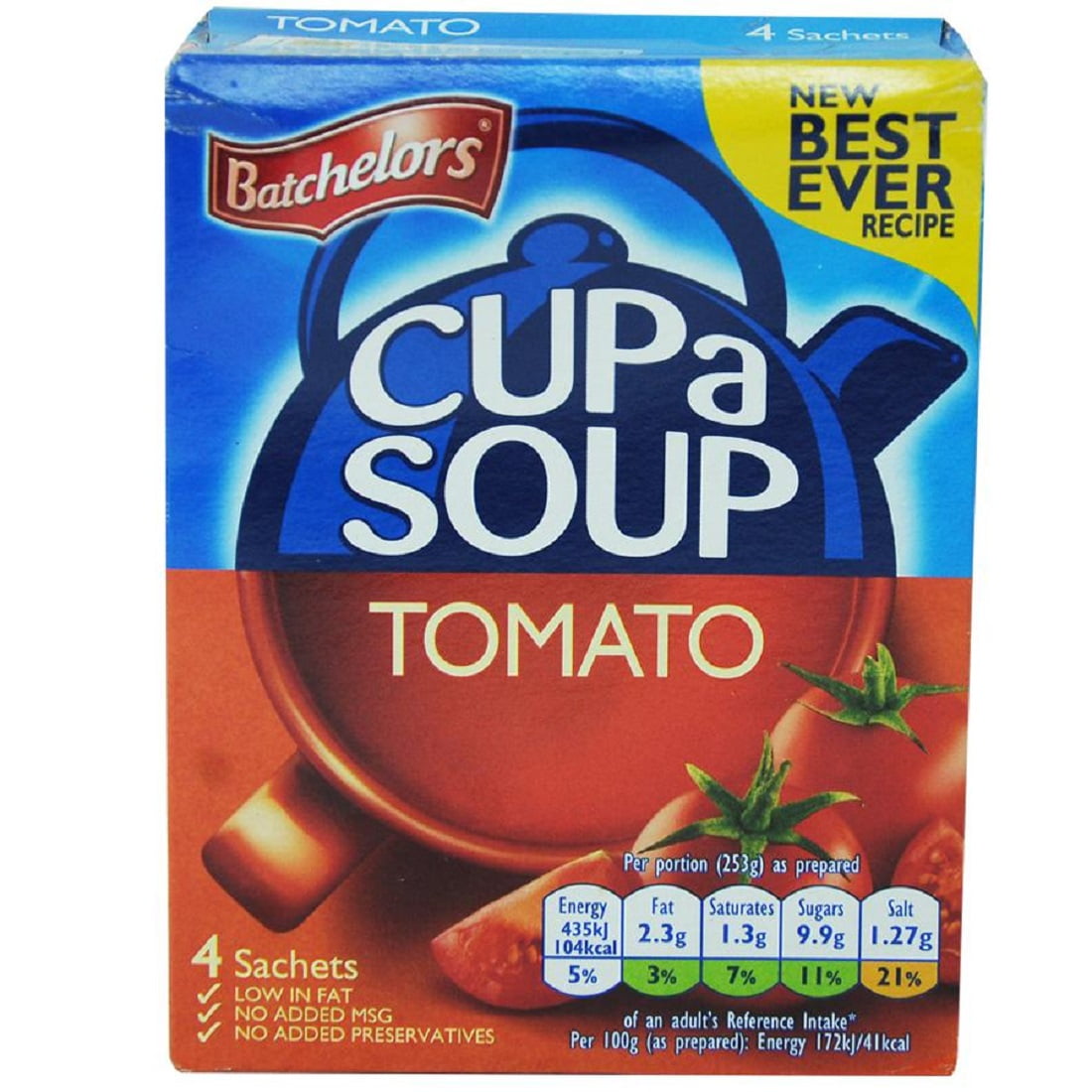Batchelors Tomato Cup a Soup 4's 93g - PACK OF 2