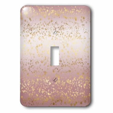 3dRose Image of Pink Gold Stars Confetti Ombre - Single Toggle Switch (lsp_280777_1)