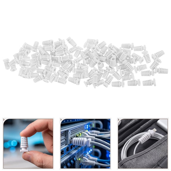 DEEPCRAFF 100Pcs Charging Cord Protective Cord Sleeve for USB Chargers Headphone Cable Management