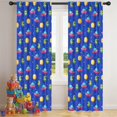 thumbnail image 5 of Blackout Kids Curtains,Alien UFO Bright Blue Pattern Children's Insulated Curtains Set Of 2,Bedroom Essentials,Toddler Room Decor 42"x84", 5 of 5