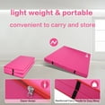 thumbnail image 3 of Gymnastics Mat for Kids 4'x4'x4" Foldable Tumbling Mats with Carrying Handles 2-Panels Fold Thick Exercise Mat for Home Aerobics Stretching Yoga, Rose Pink, 3 of 7