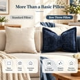thumbnail image 6 of Bow Pillow 11.8 X 19.7 in Chenille Waist Cushion Vintage Texture Scandinavian Decorative Throw Pillow for Sofa Bed Living Room Bedroom Home Decor, Soft Lumbar Support, Home Decor Pillow, Navy, 6 of 7