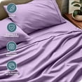 thumbnail image 6 of Bare Home Premium 1800 Collection 4-Piece Bed Sheet Set, California King, Lavender, 6 of 11