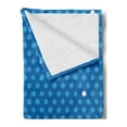 thumbnail image 2 of Blue Soft Flannel Fleece Throw Blanket, Bold Polka Dots in Blue and White Colors Fun Retro Style Kids Design, Cozy Plush for Indoor and Outdoor Use, 60" x 80", Blue Pale Blue White, by Ambesonne, 2 of 5