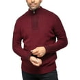 thumbnail image 3 of X RAY JEANS Mens Quarter-Zip Pullover Sweater, Burgundy Marled, 2XL, 3 of 5